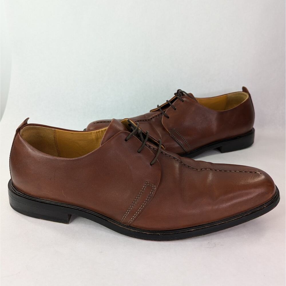 Cole Haan C06400 Men Brown Leather Oxford Center Seam Dress Shoes Size 11.5 M